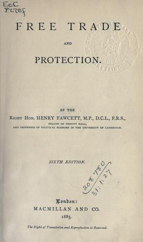 Cover for Free trade and protection.