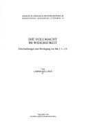 Cover for Die Vollmacht im Widerstreit