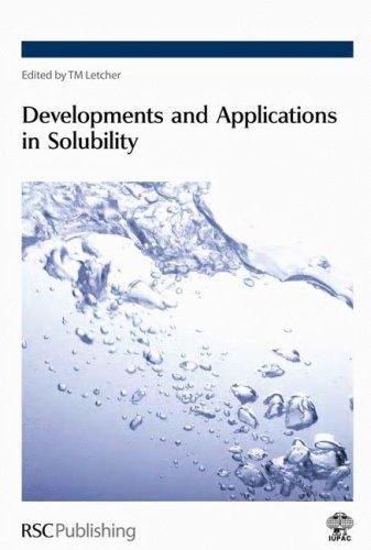 Cover for Developments and Applications in Solubility