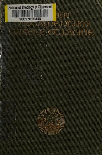Cover for Novum Testamentum graece et latine