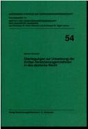 Cover for Überlegungen zur Umsetzung der Dritten Versicherungsrichtlinien in das deutsche Recht
