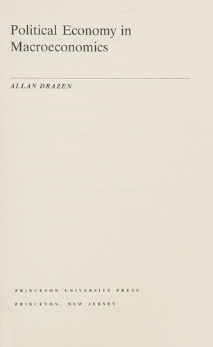 Cover for Political Economy in Macroeconomics