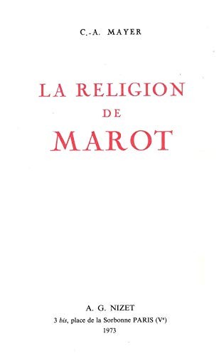 Cover for Religion de Marot