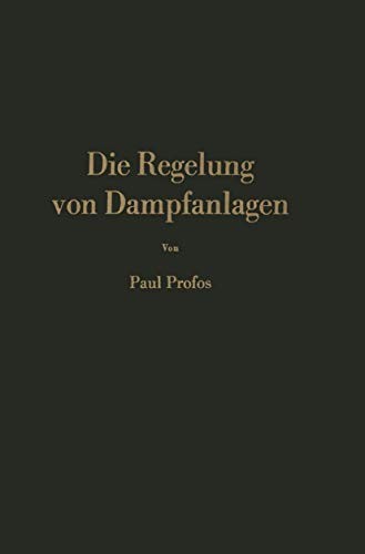 Cover for Die Regelung von Dampfanlagen