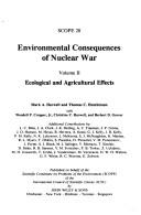 Cover for Environmental consequences of nuclear war.