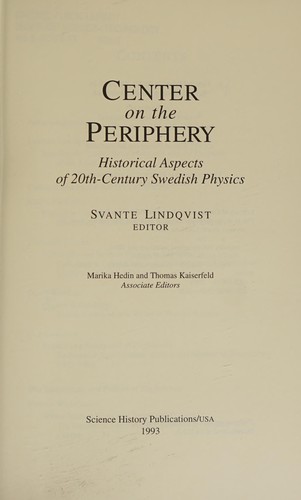 Cover for Center on the periphery
