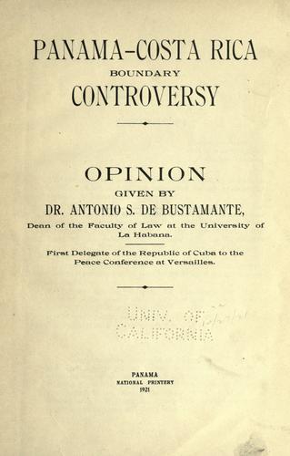 Cover for Panama-Costa Rica boundary controversy