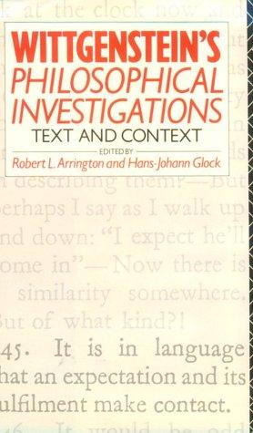 Cover for Wittgenstein's Philosophical investigations