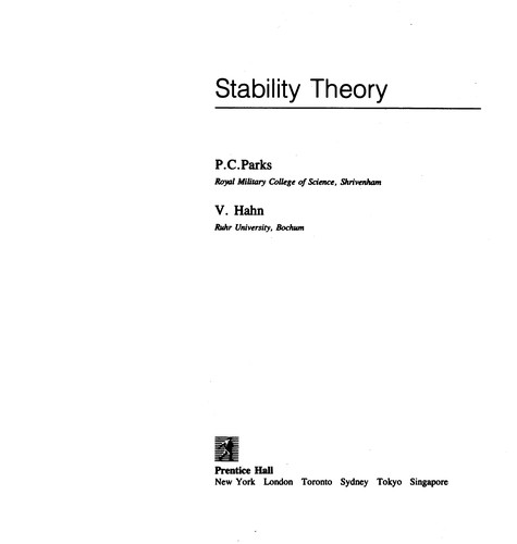 Cover for Stability theory
