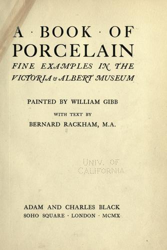 Cover for A book of porcelain