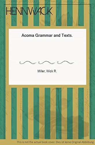 Cover for Acoma Grammar and Texts.