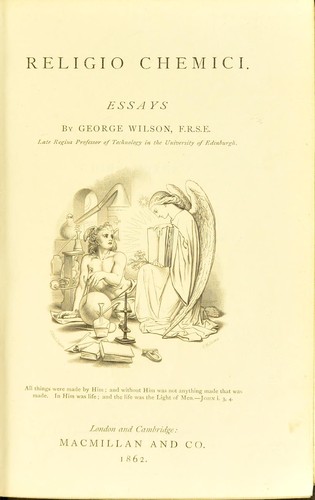 Cover for Religio chemici : essays