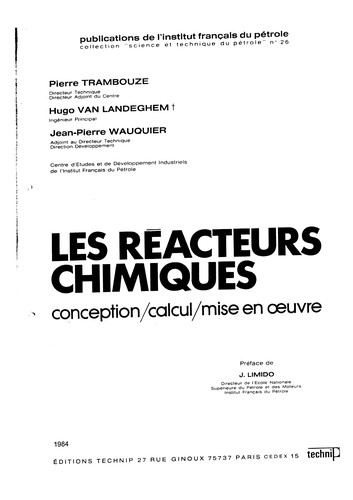 Cover for Les réacteurs chimiques