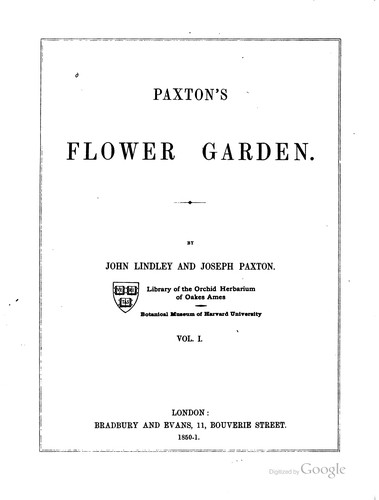 Cover for Paxton's Flower Garden