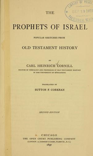 Cover for The prophets of Israel