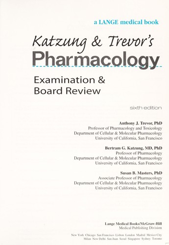 Cover for Katzung & Trevor's pharmacology