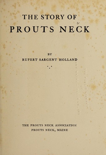 Cover for The story of Prouts Neck