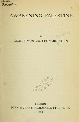 Cover for Awakening Palestine
