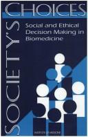 Cover for Society's Choices