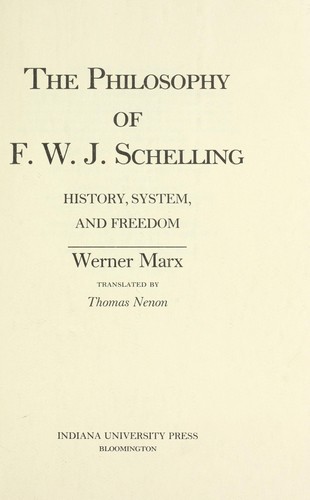 Cover for The philosophy of F.W.J. Schelling