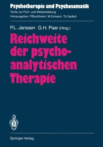 Cover for Reichweite der Psychoanalytischen Therapie