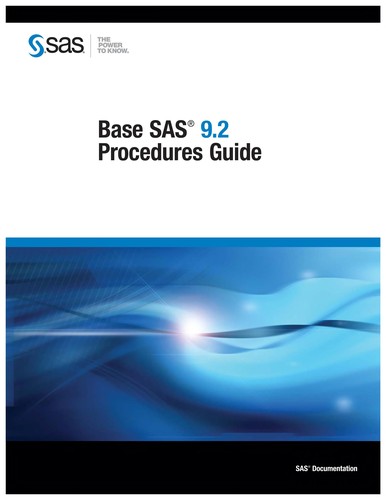Cover for Base SAS 9.2 procedures guide