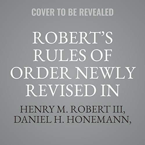 Cover for Roberts Rules of Order Newly Revised In Brief, 3rd edition
