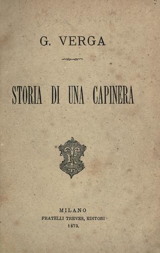 Cover for Storia di una capinera