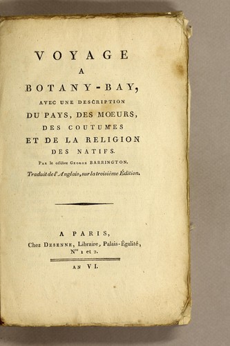 Cover for Voyage a Botany-Bay