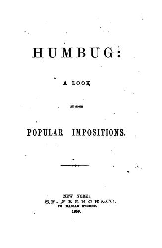 Cover for Humbug
