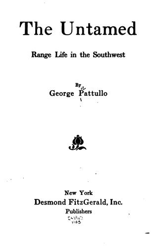 Cover for The untamed
