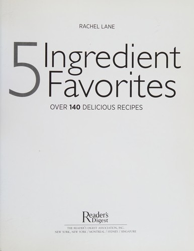 Cover for 5 ingredient favorites