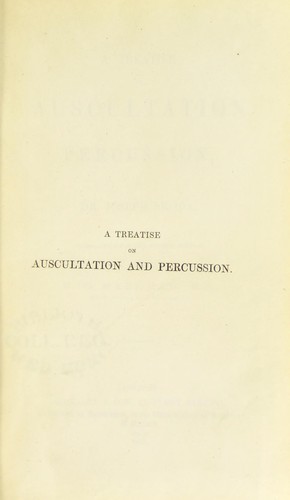 Cover for A treatise on auscultation and percussion