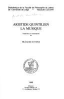 Cover for La musique (Bibliotheque de la Faculte de philosophie et lettres de l'Universite de Liege)