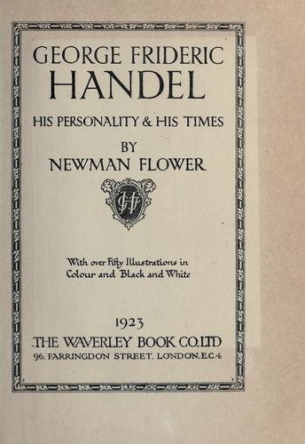 Cover for George Frideric Handel