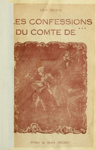 Cover for Les confessions du comte de ***