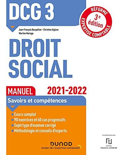 Cover for DCG 3 Droit social - Manuel - 2021/2022