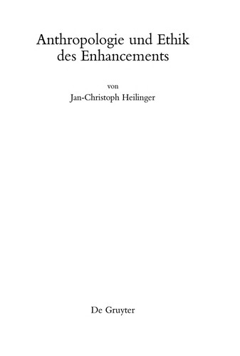 Cover for Anthropologie und Ethik des Enhancements