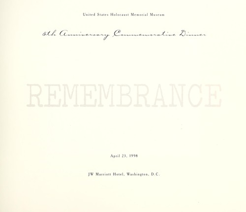Cover for Remembrance