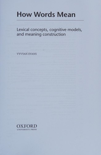 Cover for How words mean