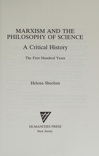 Cover for Marxism and the philosophy of science