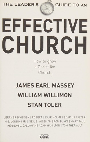 Cover for The leader's guide to an effective church