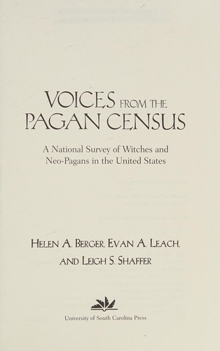 Cover for Voices from the pagan census
