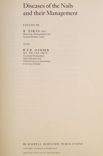 Cover for Diseases of the nails and their management