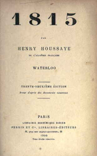 Cover for 1815: Waterloo