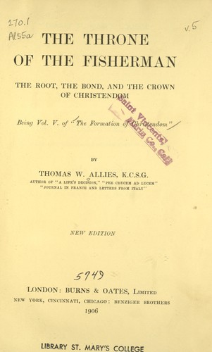 Cover for The throne of the fisherman