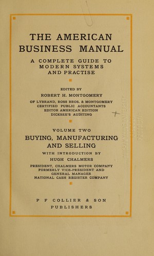 Cover for The American business manual