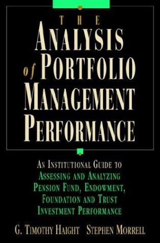 Cover for The analysis of portfolio management performance