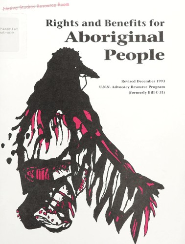 Cover for Rights and benefits for aboriginal people