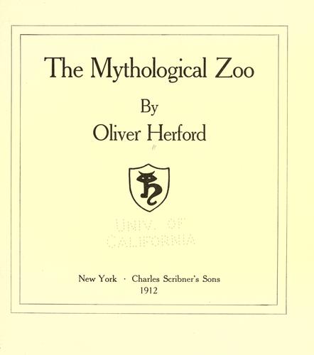 Cover for The mythological zoo